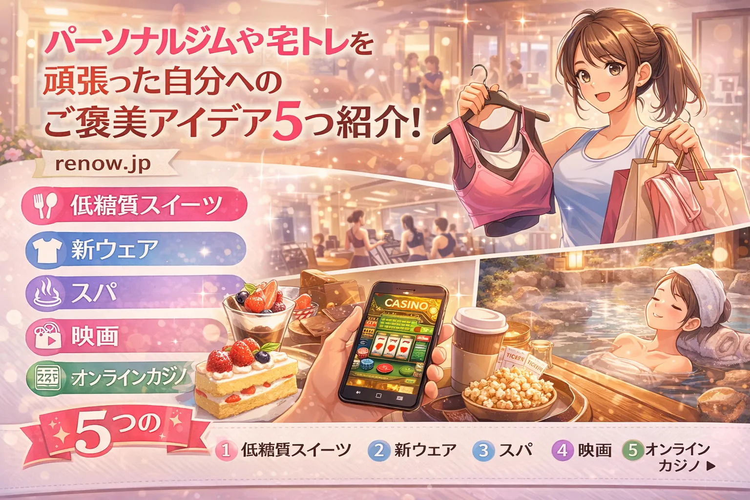 宅トレ・パーソナルジムを頑張ったご褒美アイデア5選